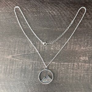 Silver Mountain Pendant Necklace